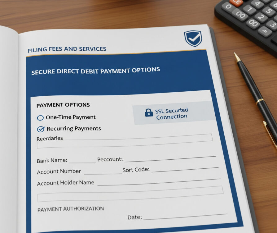 New form allows payment of filing fees
