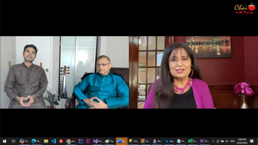 Padma Bhushan Budhaditya Mukherjee with Arnab Chakraborty