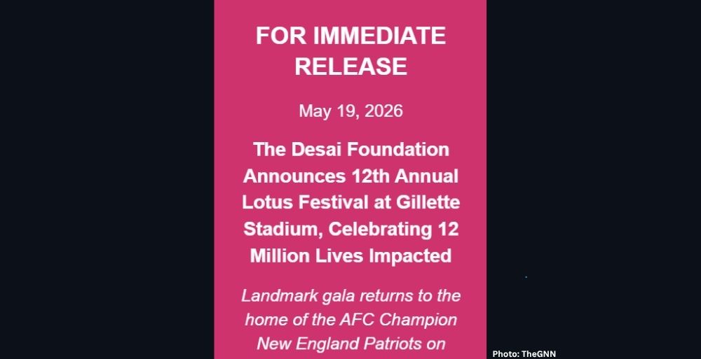 The Desai Foundation Announces 12th Annual Lotus Festival at Gillette Stadium, Celebrating 12 Million Lives Impacted