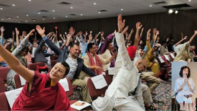 Devotional Yoga Day Celebration Draws More Than 200 Participants in New York