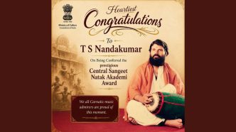 Carnatic Maestro T. S. Nandakumar to Be Honored with Sangeet Natak Akademi Award