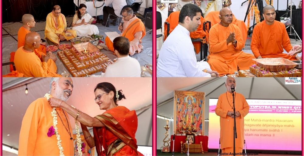 2 Vayuputra in Windy City Thousands Celebrate Chinmaya Mission’s 75th Anniversary with Hanuman Havan & Family Mela