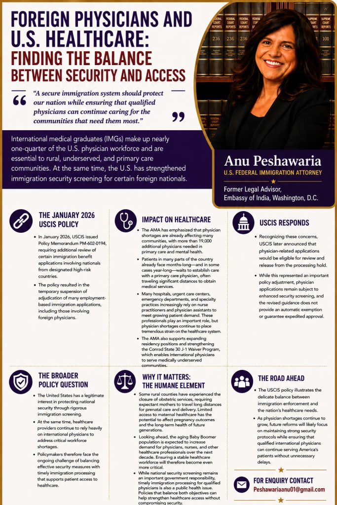 Foreign Physicians and U S Healthcare Finding the Balance Between Security and Access Flyer