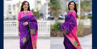 Nita Ambani Showcases Indian Textile Heritage in Custom Kanjivaram Saree at AAPI Humanitarian Awards