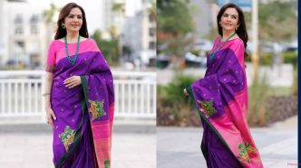 Nita Ambani Showcases Indian Textile Heritage in Custom Kanjivaram Saree at AAPI Humanitarian Awards