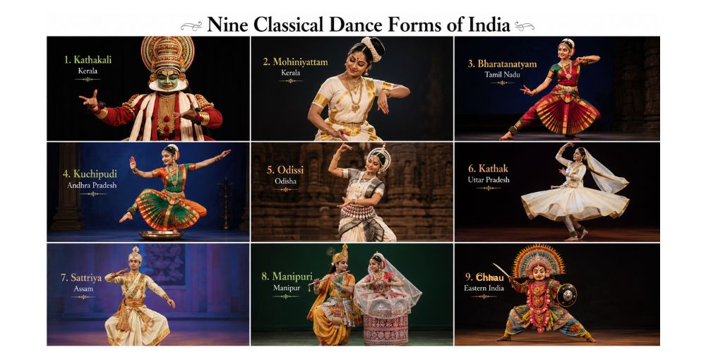 A Journey Through India's Classical Dance Traditions: Nine Timeless Art Forms That Continue to Inspire