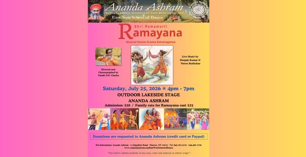East-West School of Dance to Present Annual Ramayana Dance Drama at Ananda Ashram