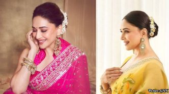 Madhuri Dixit Showcases Timeless Indian Craftsmanship in Anita Dongre Saree