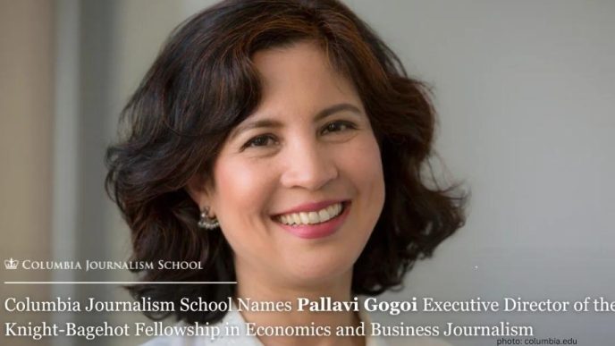 Pallavi Gogoi Appointed Executive Director of Knight-Bagehot Fellowship at Columbia Journalism School