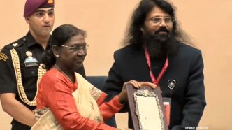 Carnatic Maestro T. S. Nandakumar Honored with Sangeet Natak Akademi Award atRashtrapati Bhavan 