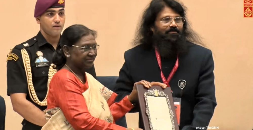 Carnatic Maestro T. S. Nandakumar Honored with Sangeet Natak Akademi Award atRashtrapati Bhavan 