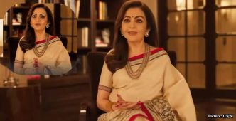 Nita Ambani Celebrates India’s 80th Independence Day in Hand-Painted Pattachitra Saree