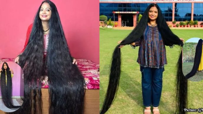 Renu Dhariyal Sets Guinness World Record for Longest Hair at Nearly Nine Feet