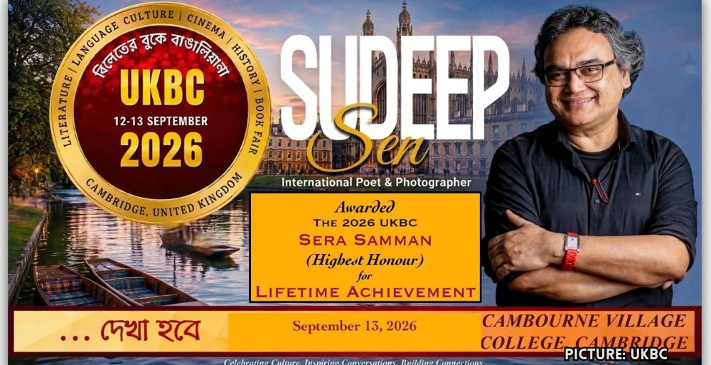 The UK Bengali Convention Bestows Lifetime Achievement Award on Poet, Sudeep Sen