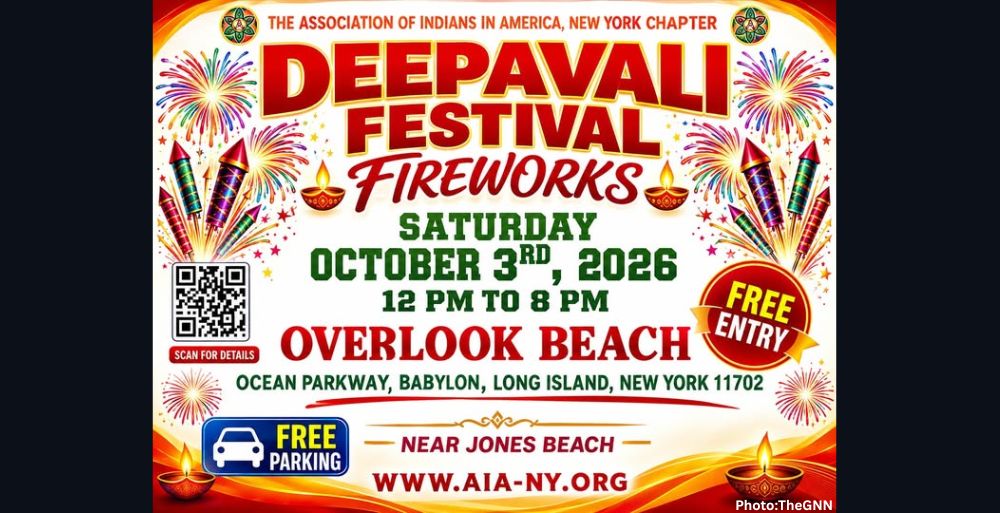 AIA–NEW YORK TO CELEBRATE 39TH ANNUAL DEEPAVALI FESTIVAL ATOVERLOOK BEACH ON SATURDAY, OCTOBER 3,2026