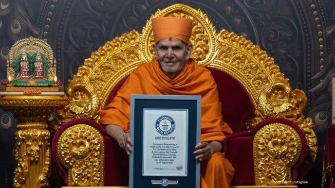 Guinness World Records Recognizes Biography of Pramukh Swami Maharaj as Longest by a Single Author