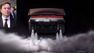 Tesla Unveils Flying-Car Stunt Featuring Redesigned Roadster in Texas
