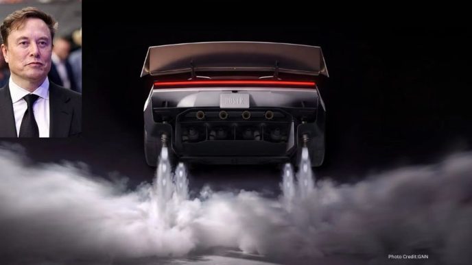 Tesla Unveils Flying-Car Stunt Featuring Redesigned Roadster in Texas